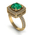 Round Emerald Double Halo Engagement Ring - Kayleigh No. 4