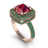 Round Ruby Double Halo Engagement Ring - Kayleigh No. 26 image 2