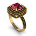 Round Ruby Double Halo Engagement Ring - Kayleigh No. 40 image 2