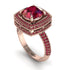 Round Ruby Double Halo Engagement Ring - Kayleigh No. 56 image 2