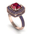 Round Ruby Double Halo Engagement Ring - Kayleigh No. 71 image 2