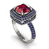 Round Ruby Double Halo Engagement Ring - Kayleigh No. 72 image 2