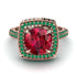 Round Ruby Double Halo Engagement Ring - Kayleigh No. 26 image 3