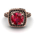 Round Ruby Double Halo Engagement Ring - Kayleigh No. 41 image 3
