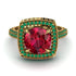 Round Ruby Double Halo Engagement Ring - Kayleigh No. 25 image 3