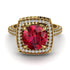 Round Ruby Double Halo Engagement Ring - Kayleigh No. 10 image 3