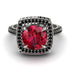 Round Ruby Double Halo Engagement Ring - Kayleigh No. 42 image 3