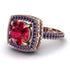 Round Ruby Double Halo Engagement Ring - Kayleigh No. 71 image 1