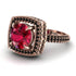 Round Ruby Double Halo Engagement Ring - Kayleigh No. 41 image 1