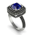 Round Sapphire Double Halo Engagement Ring - Kayleigh No. 45 image 2