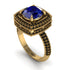 Round Sapphire Double Halo Engagement Ring - Kayleigh No. 43