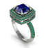 Round Sapphire Double Halo Engagement Ring - Kayleigh No. 30 image 2