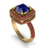 Round Sapphire Double Halo Engagement Ring - Kayleigh No. 58 image 2