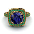 Round Sapphire Double Halo Engagement Ring - Kayleigh No. 28 image 3