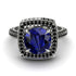 Round Sapphire Double Halo Engagement Ring - Kayleigh No. 45 image 3