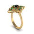 Emerald Royal Filigree Cluster Engagement Ring - Zinnia No. 22 image 2