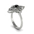 Diamond Royal Filigree Cluster Engagement Ring - Zinnia No. 9 image 3