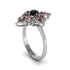 Ruby Royal Filigree Cluster Engagement Ring - Zinnia No. 54 image 2
