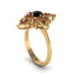 Ruby Royal Filigree Cluster Engagement Ring - Zinnia No. 52 image 2