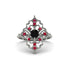 Ruby Royal Filigree Cluster Engagement Ring - Zinnia No. 54 image 1