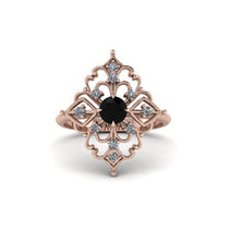 Diamond Royal Filigree Cluster Engagement Ring - Zinnia No. 8 image 1