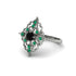 Emerald Royal Filigree Cluster Engagement Ring - Zinnia No. 24