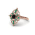 Emerald Royal Filigree Cluster Engagement Ring - Zinnia No. 23 image 3
