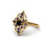 Sapphire Royal Filigree Cluster Engagement Ring - Zinnia No. 67