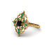 Emerald Royal Filigree Cluster Engagement Ring - Zinnia No. 22