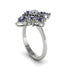 Sapphire Royal Filigree Cluster Engagement Ring - Zinnia No. 63
