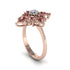 Ruby Royal Filigree Cluster Engagement Ring - Zinnia No. 47