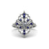 Sapphire Royal Filigree Cluster Engagement Ring - Zinnia No. 63 image 1