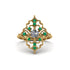 Emerald Royal Filigree Cluster Engagement Ring - Zinnia No. 16