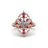 Ruby Royal Filigree Cluster Engagement Ring - Zinnia No. 47