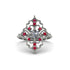 Ruby Royal Filigree Cluster Engagement Ring - Zinnia No. 48 image 1