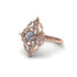 Diamond Royal Filigree Cluster Engagement Ring - Zinnia No. 2 image 3
