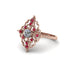 Ruby Royal Filigree Cluster Engagement Ring - Zinnia No. 47