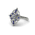 Sapphire Royal Filigree Cluster Engagement Ring - Zinnia No. 63 image 3