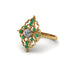 Emerald Royal Filigree Cluster Engagement Ring - Zinnia No. 16 image 3