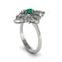 Diamond Royal Filigree Cluster Engagement Ring - Zinnia No. 6