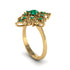 Emerald Royal Filigree Cluster Engagement Ring - Zinnia No. 19 image 2