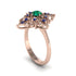 Sapphire Royal Filigree Cluster Engagement Ring - Zinnia No. 65 image 2
