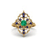 Sapphire Royal Filigree Cluster Engagement Ring - Zinnia No. 64