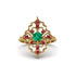 Ruby Royal Filigree Cluster Engagement Ring - Zinnia No. 49 image 1