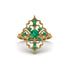 Emerald Royal Filigree Cluster Engagement Ring - Zinnia No. 19