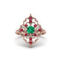 Ruby Royal Filigree Cluster Engagement Ring - Zinnia No. 50 image 1