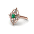 Diamond Royal Filigree Cluster Engagement Ring - Zinnia No. 5