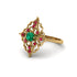 Ruby Royal Filigree Cluster Engagement Ring - Zinnia No. 49