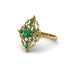 Emerald Royal Filigree Cluster Engagement Ring - Zinnia No. 19