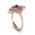 Diamond Royal Filigree Cluster Engagement Ring - Zinnia No. 11